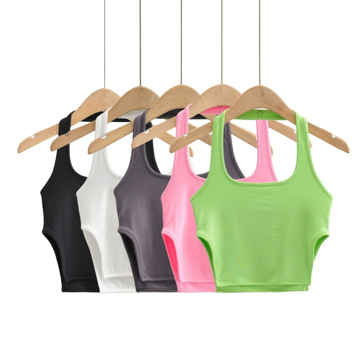 

Vintage Crop Top Women Seamless Underwear Sexy Lingerie Female Tanks Vest Harajuku U Neck Summer Camis Crop Top Camisole