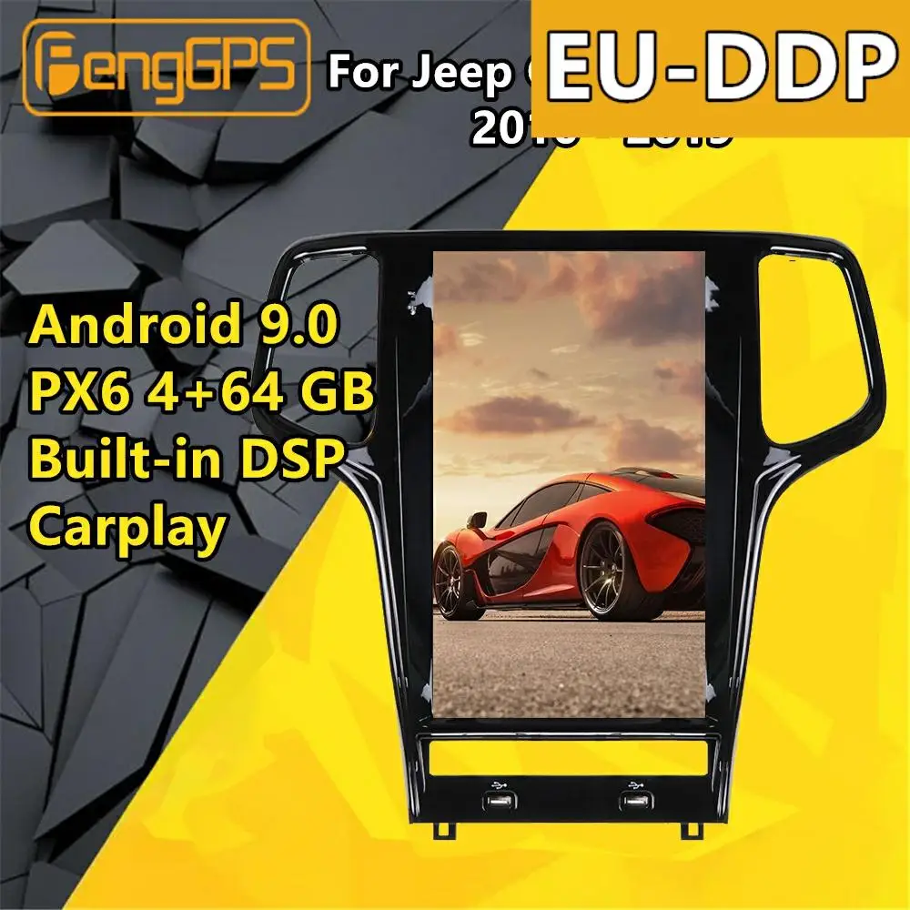 Автомобильный мультимедийный плеер для JEEP Grand Cherokee 2010 2019 стерео экран Tesla Android PX6