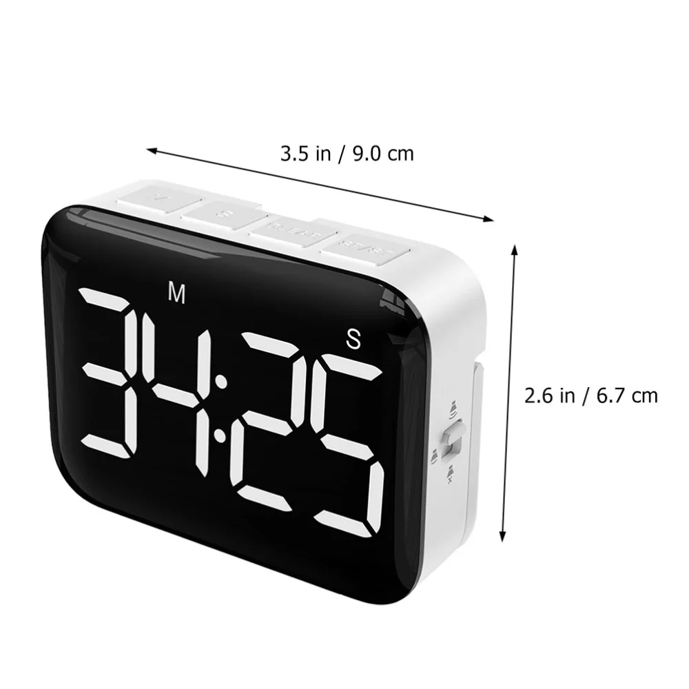 

1Pc Cooking Baking Kitchen Timer Countdown Timer without Battery (Black)