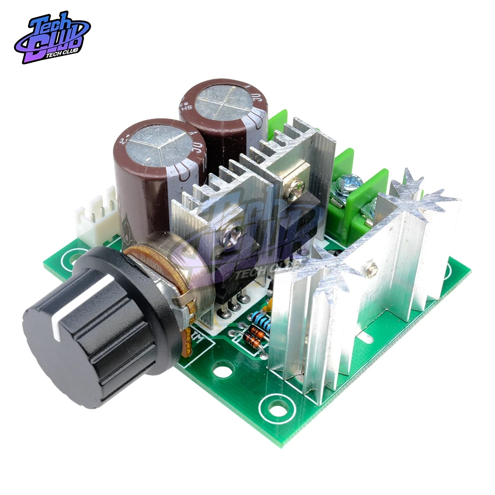 

10A Auto PWM DC Motor Speed Controller Regulator Governor with Knob Switch 12V-40V 32V Volt Regulator Dimmer 400W Board Module