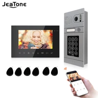 jeatone 7 inch tuya wilress wifi video intercom for home video door phone calling panel support electric locks remote control