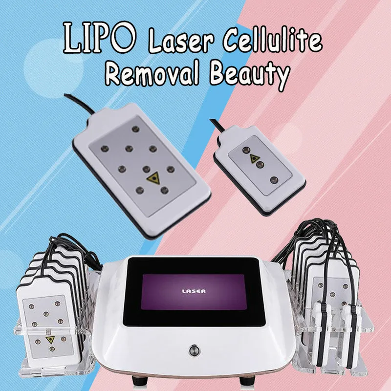 

2020 Portable 12 Pads Lipolaser Laser 130mw Lipo Laser With 96 PcsLipolysis Body Slimming Fat Burning Beauty Machine