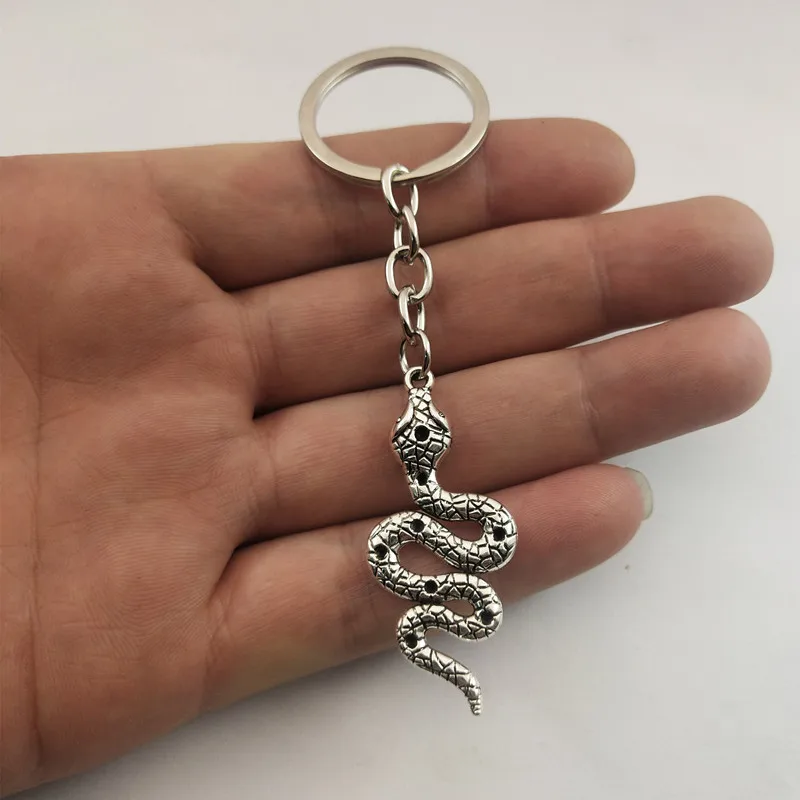 Новый брелок 50x21 мм king cobra Подвески змея DIY Мужская Автомобильная цепочка для