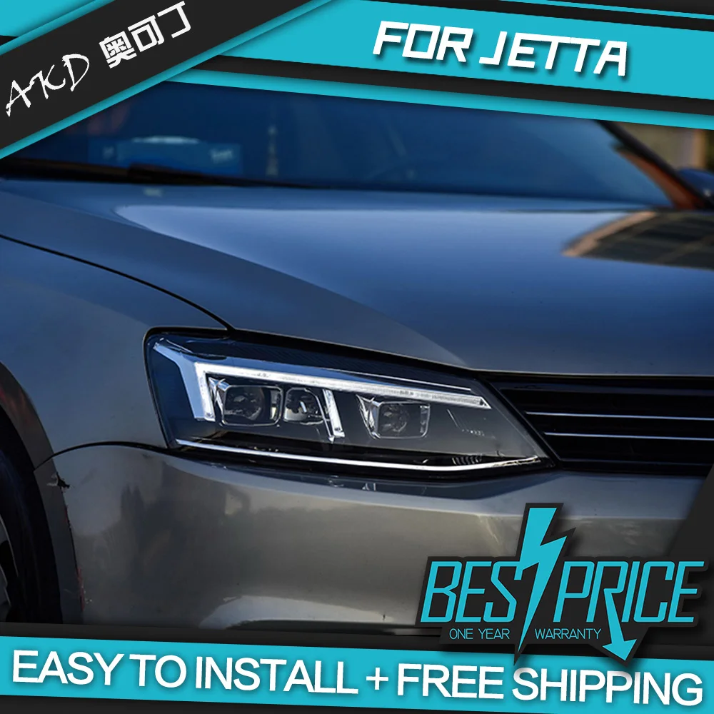 Чехол для фар VW Jetta 2011 2018 Mk6 СВЕТОДИОДНЫЙ DRL H7 D2H Hid Angel Eye Bi Xenon|Фара авто в сборе| |