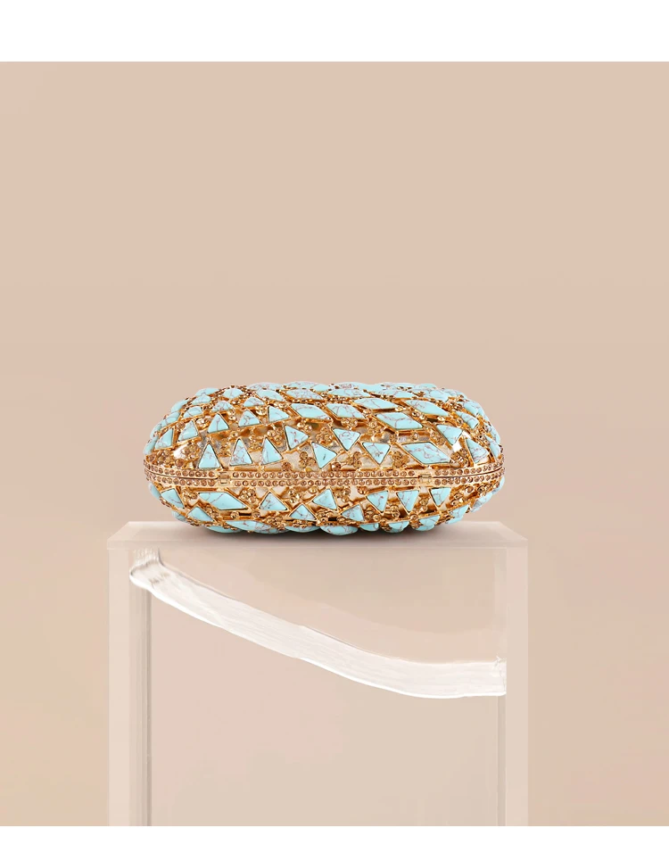 Вечерняя сумочка-Кошелек из натурального камня и зеленого агата ручная