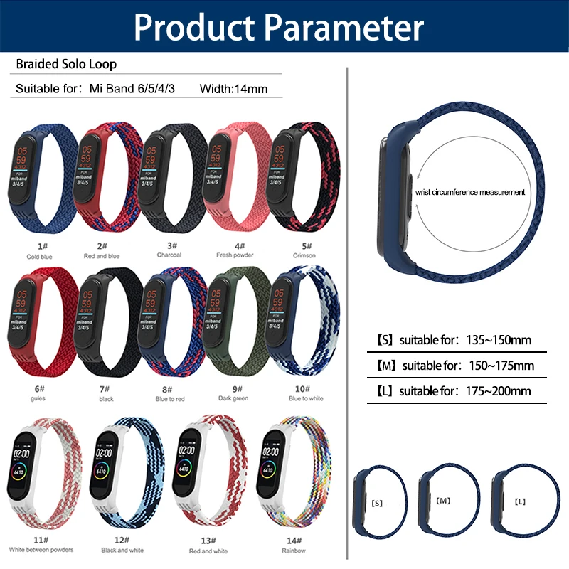 Нейлоновый плетеный браслет для Mi band 5 идеальный ремешок часов xiaomi 4 3 6 - купить по
