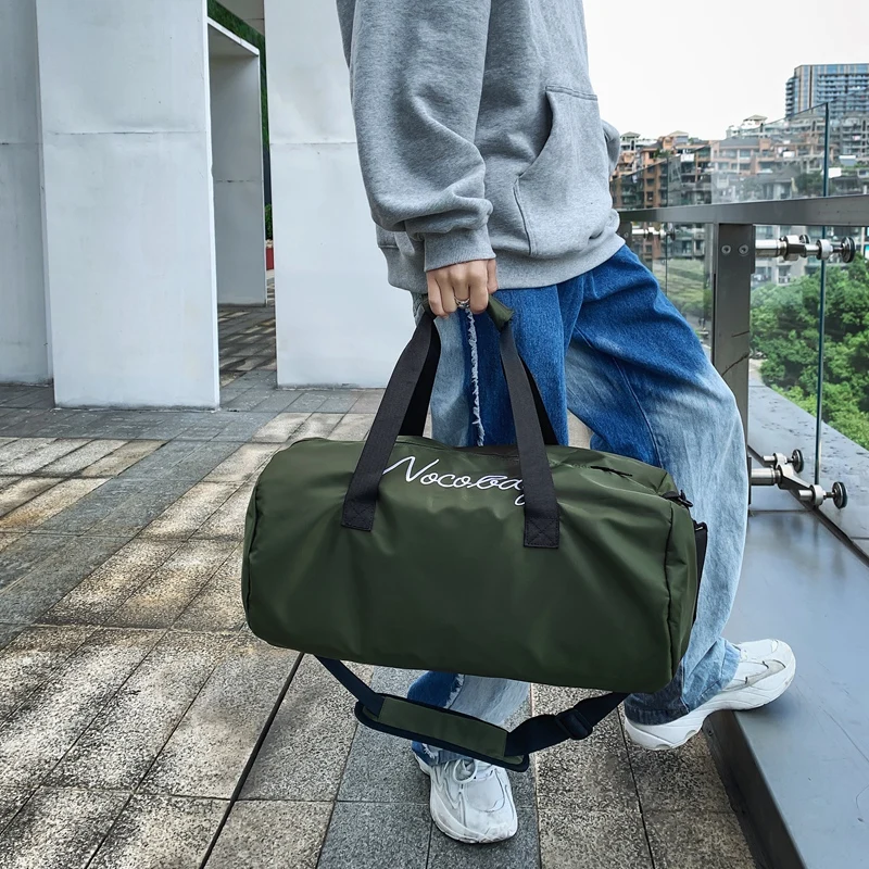 

Solid Nylon Large Boston Travel Handbag Environmentally Friendly Cloth Bag for Women Fashion Simple Leisure Light Shoulder Bag