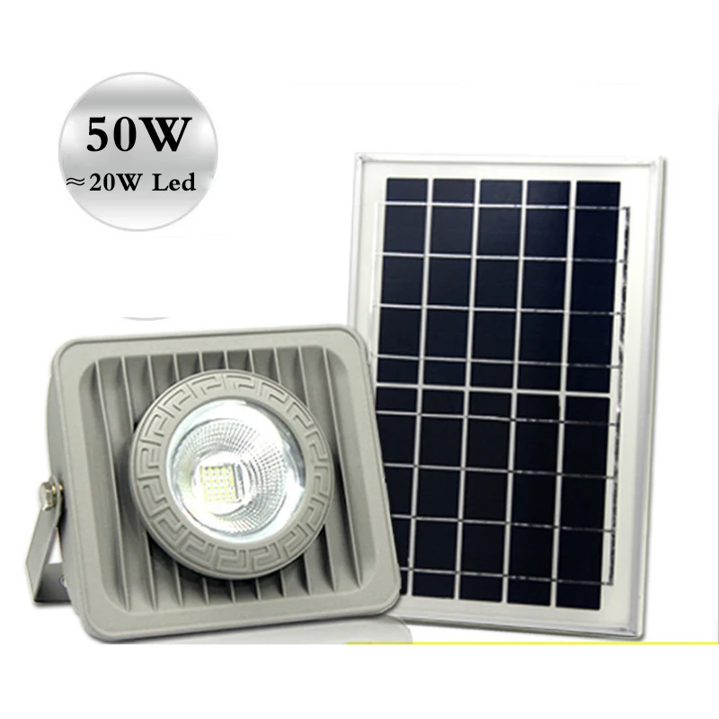 Прожектор на солнечных батареях 50 Вт яркий прожектор наружный стенд для