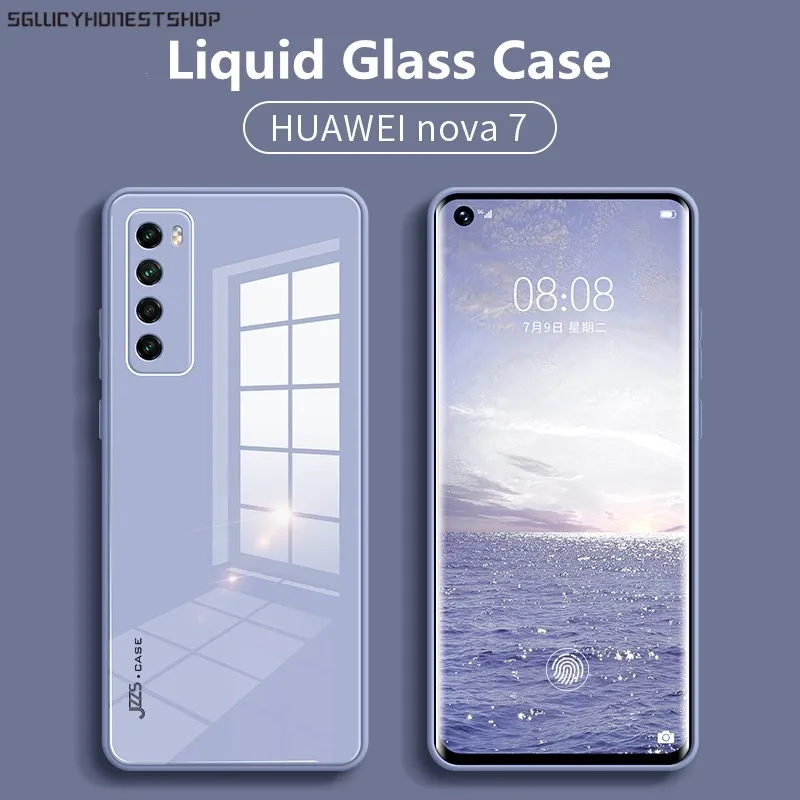 Оригинальный жидкий чехол из закаленного стекла для HuaWei P30 Pro P40 Plus Mate 20 30 Honor X10