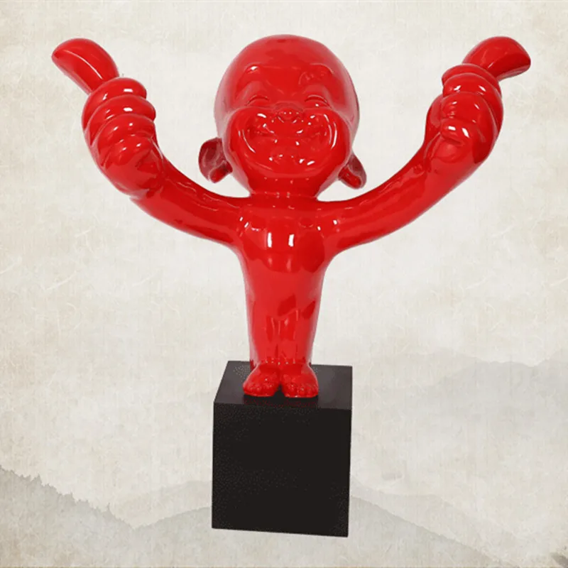 

21 Inch European Reds Like Figure Figurine Abstract People Art Sculpture Resin Art&Craft Living Room Office Ornaments R2308