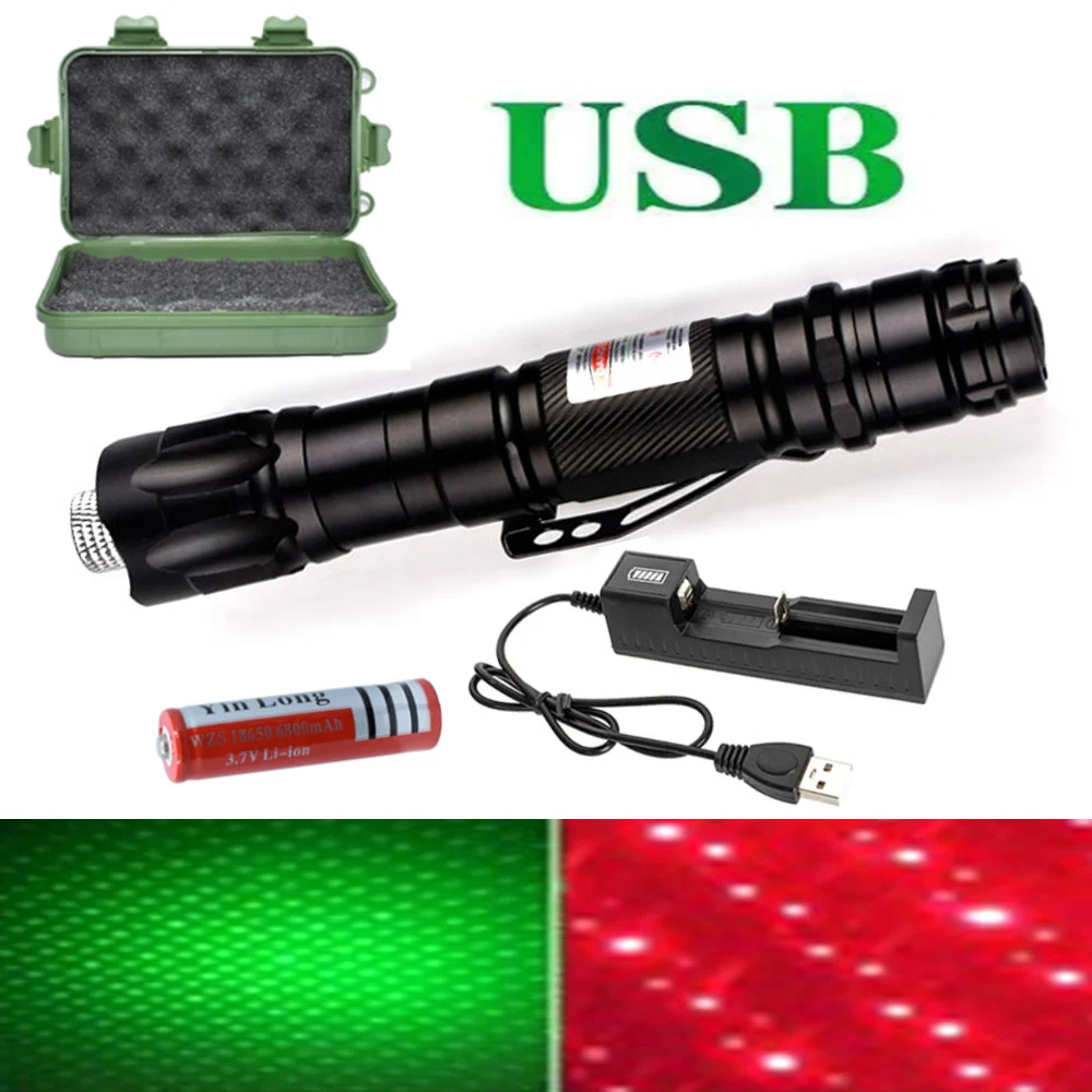 

High-power green laser pointer 5MW red dot laser pointer powerful laser pointer adjustable focus 8000 meters laser 009 series