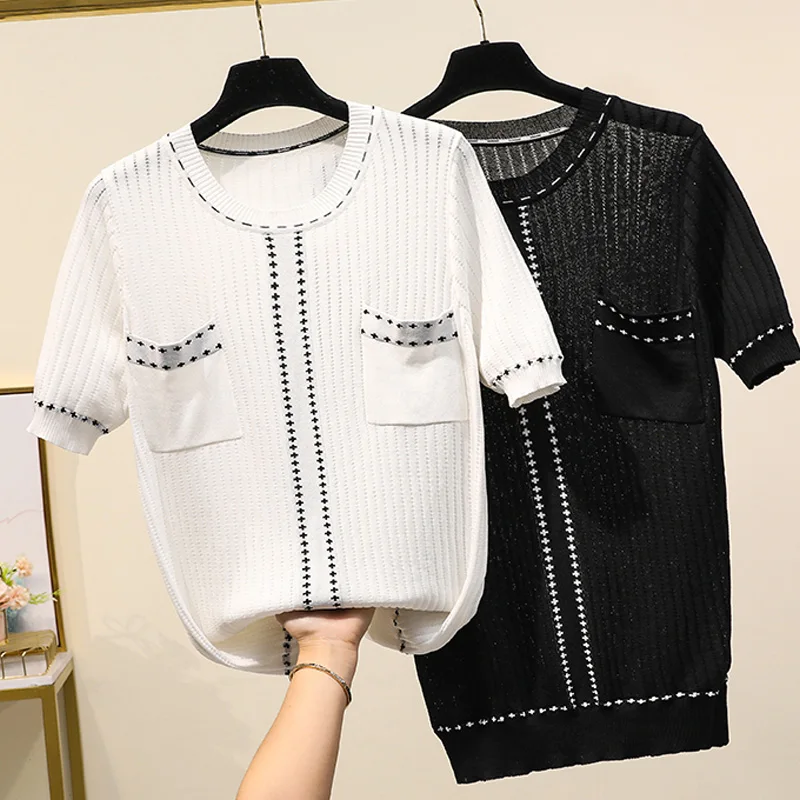 

2021 Summer new lazy knit oversize sweater women's pullover Korean loose casual Oversized shirt big sweater jumper