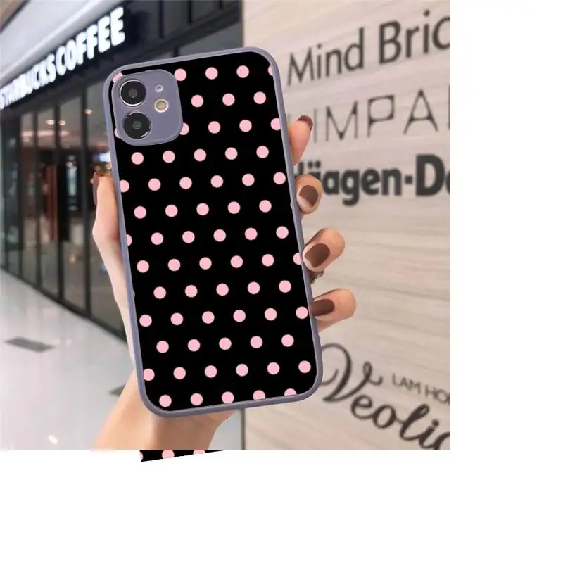 

Wave Point love pattern black Phone Cases Matte Transparent for iPhone 7 8 11 12 s mini pro X XS XR MAX Plus cover funda shell