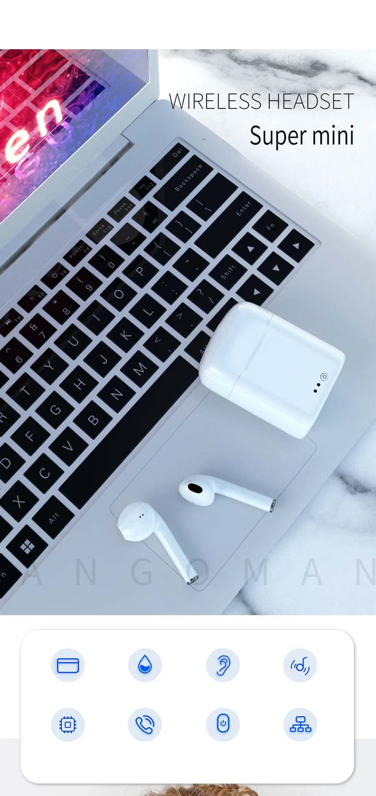 Lanyasir inpods 12 tws i7s tws Беспроводная bluetooth-гарнитура зарядная коробка беспроводные наушники для телефона наушники bluetooth наушники