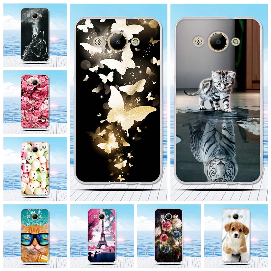 Мягкий защитный чехол из ТПУ для Huawei Y3 2017 силиконовый задней панели телефона Huawey