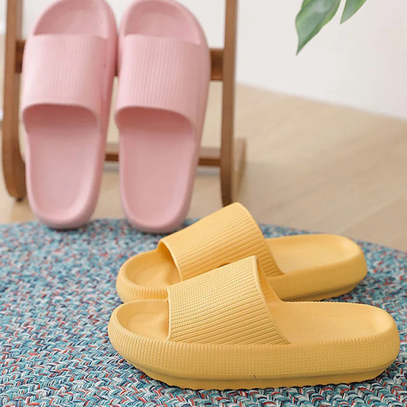 

Indoor Platform Slippers Men Women Non-slip Plastic Man Slippers For Home Bathroom Shower Beach Shoes Couples House Slippers