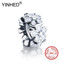 yinhed hot sale 100 real sterling silver charm beads fit original pan bracelet diy jewelry making for women wholesale zn150
