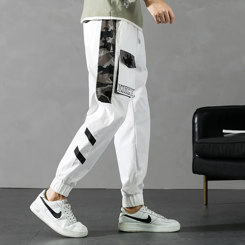 

Женские летние мужские брюки-джоггеры, уличная одежда, камуфляжные Лоскутные мешковатые спортивные брюки, мужские брюки-карго длиной до щи...