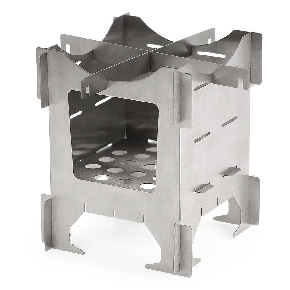 Легкая титановая Складная дровяная плита походная для пикника печь