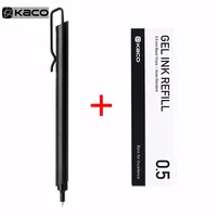kacogreen klip metal sign pen 0 5mm black ink gel pen with pen clip new design pen for office business for giftbox kaco refill