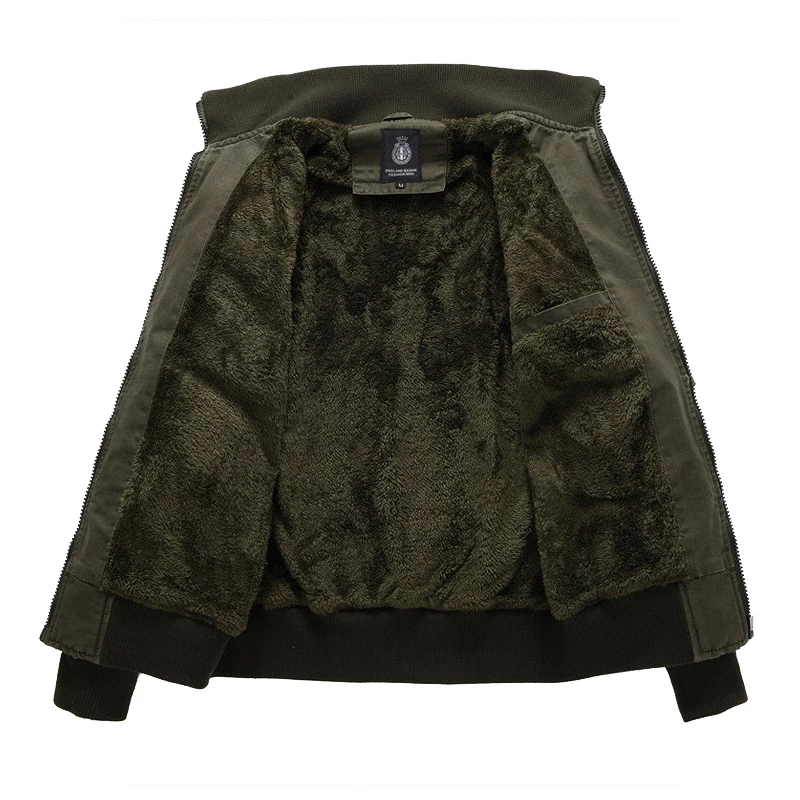 Зимняя флисовая куртка в стиле милитари мужская повседневная утепленная верхняя