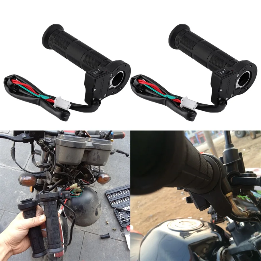 

1pair 22mm Motorcycle Electric Hot Heated Molded Grips Handle Handlebar Warmer