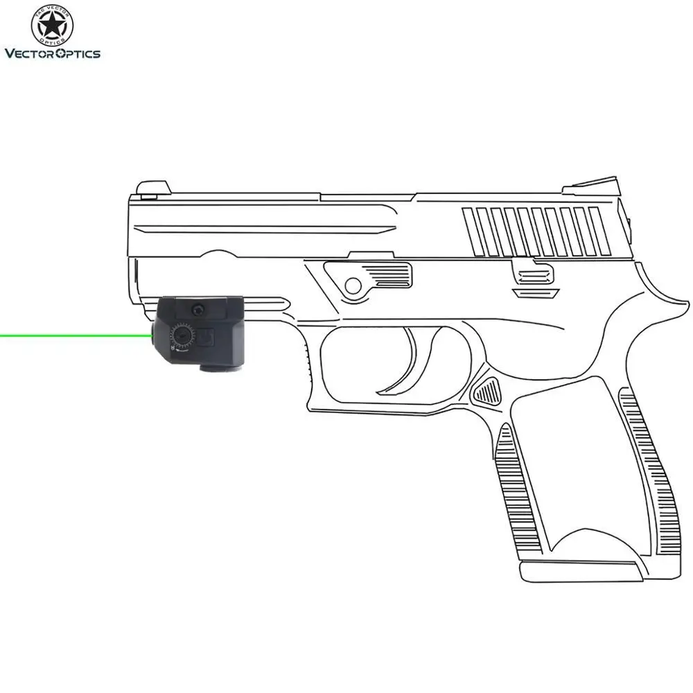 

Векторная оптика Skyray Компактный Тактический Мини зеленый лазерный прицел подходит для пистолета GLOCK 9 мм пистолет. 223 винтовка