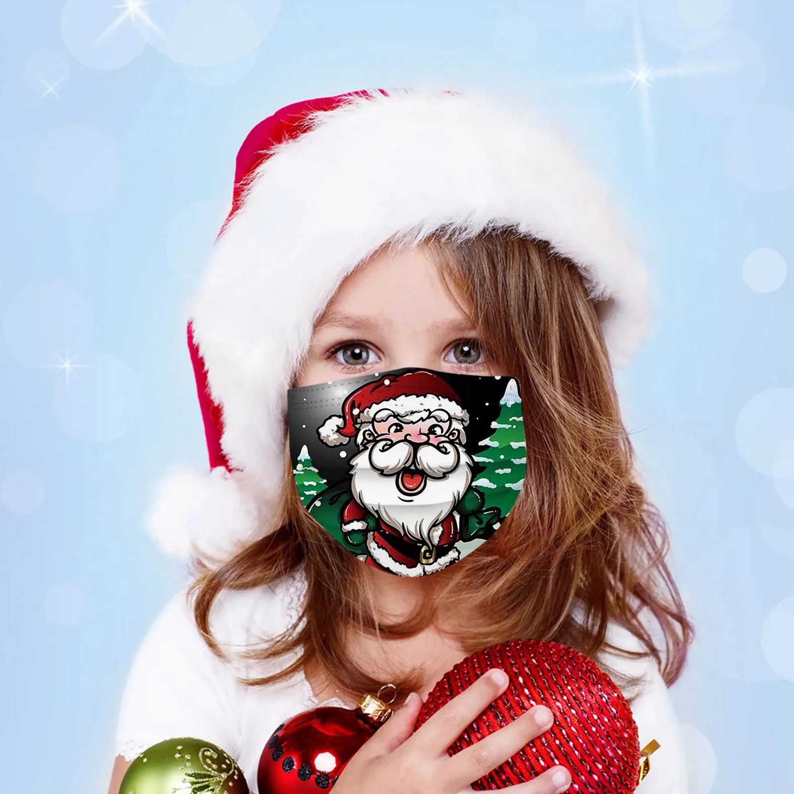 

20pc Christmas Print Masks for Protection Mask Disposable Earloop Mask Breathable Dustproof Mouth Cover mascarilla D14