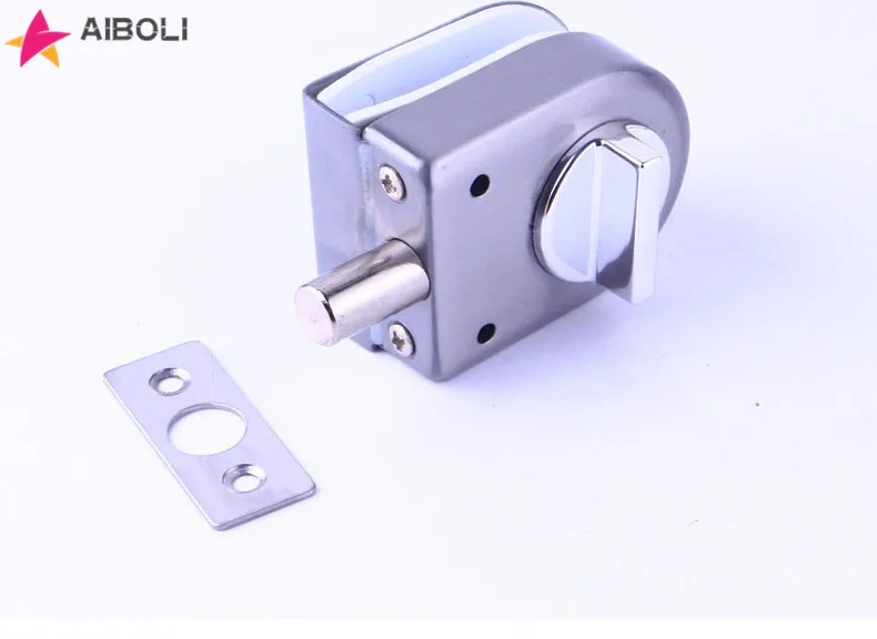 Single Central Glass Door Lock Stainless Steel Bolt Locks Hasps For 10-12mm | Обустройство дома