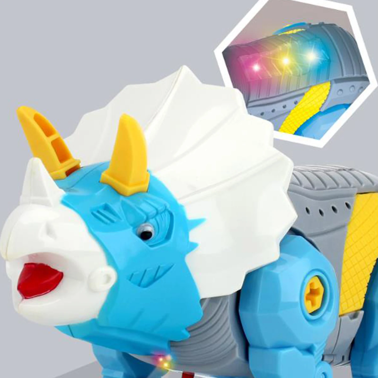 

DIY Kids Electric Sound And Light Hand-assembled Ancient World Dinosaur Ancient Bull Elephant Educational Toy