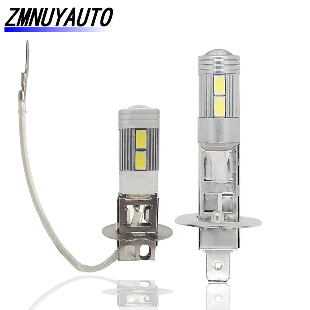 2 шт. H1 H3 светодиодный автомобильный противотуманный фонарь супер яркий белый 10SMD