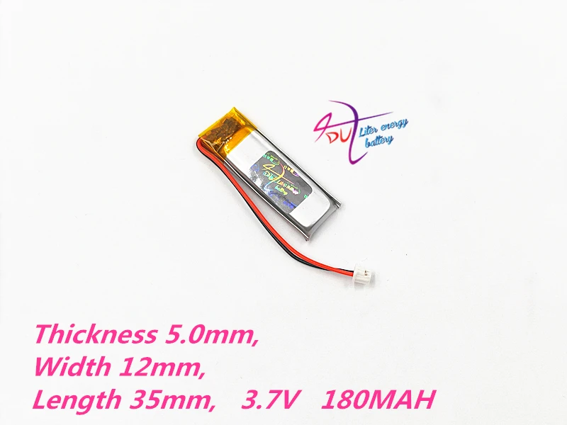 JST ZH 1 5 мм 2 pin 10x501235 3 7 V 180mAh разъем LiPo батареи литий полимерный аккумулятор для Mp3
