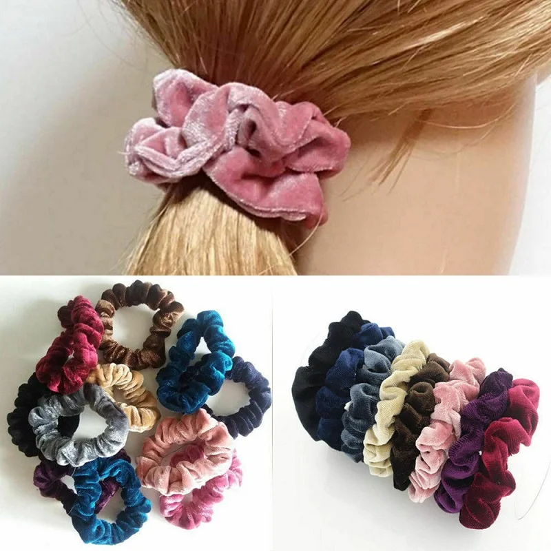 

1/5pcs Velvet Hair Bands Scrunchie Hair Ties Ponytail Holders Rubber Band Girls Hair Accessories for Women Scrunchies Pack