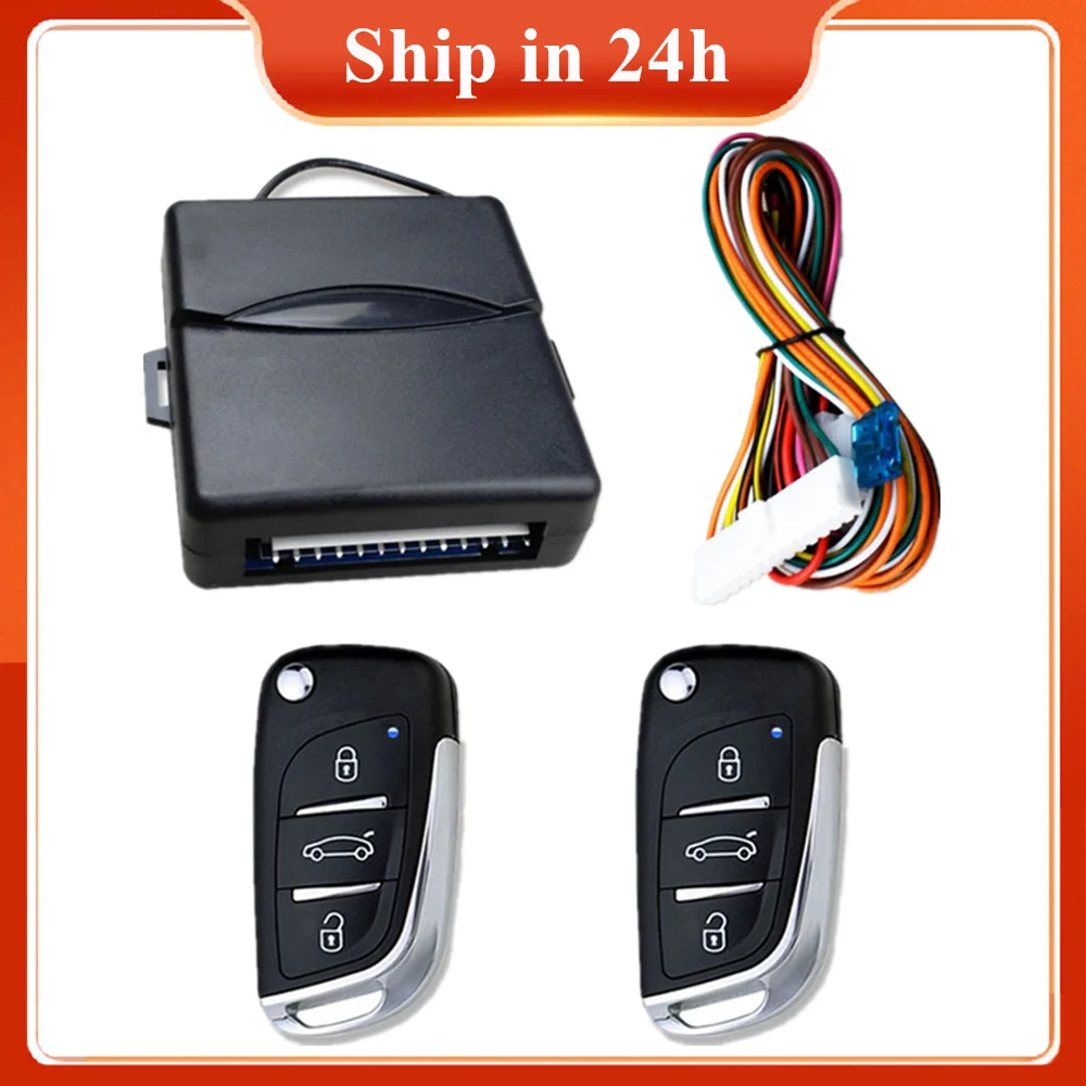

2020 Universal Car Auto Keyless Entry System Button Start Stop LED Keychain Central Kit Door Lock with Remote Control