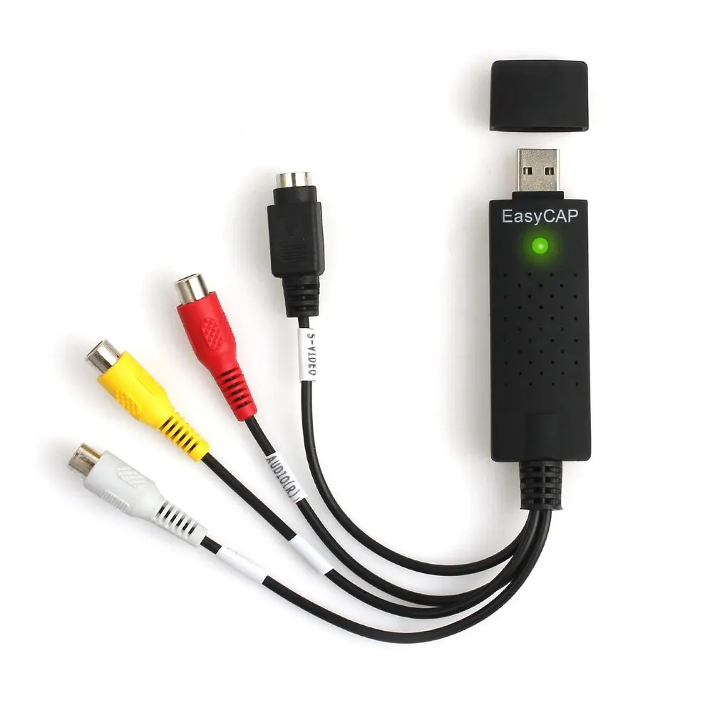 Профессиональный USB2.0 конвертер VHS в DVD Аудио Видео Захват комплект Scart RCA кабель