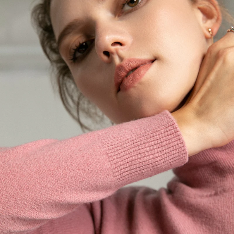High Quality 100% Cashmere Women Knitted Sweater Tops Female Long Sleeve Spring Autumn Winter Turtleneck Pullovers Soft | Женская одежда