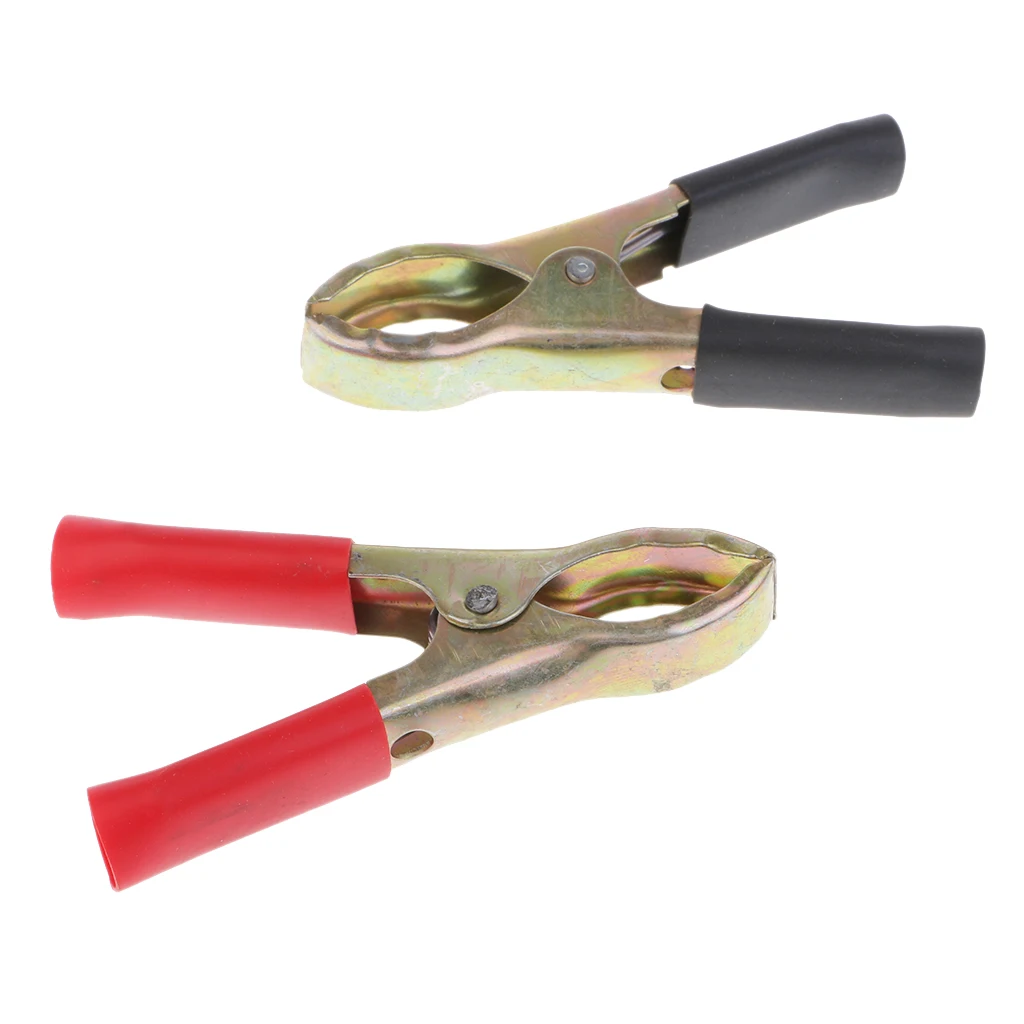 2X металлические зажимы для автомобильных аккумуляторов Крокодил Аллигатор