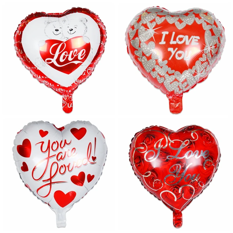 10 шт. 18 дюймов Счастливый День матери в форме сердца из алюминиевой фольги