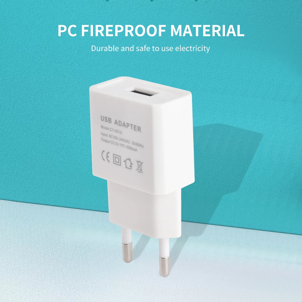 Шт. Штепсель для зарядки USB EU 5V 1A мобильный телефон зарядное устройство настенный