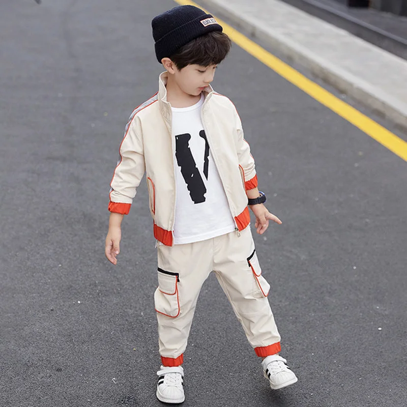 1 комплект одежды для отдыха мальчиков 2019 новый спортивный костюм Cuhk ckids/Модная