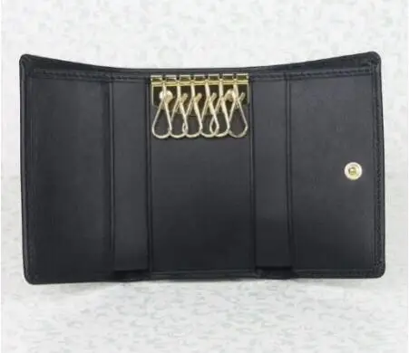 

New leather fashion wallet purse key 6 button box of free shipping