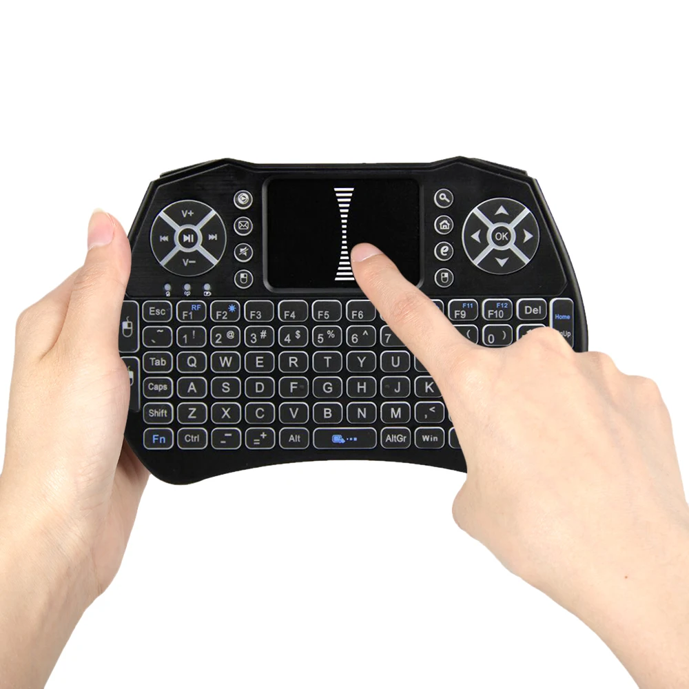 Беспроводная клавиатура с подсветкой 2 4 ГГц Air Mouse тачпад ручной пульт