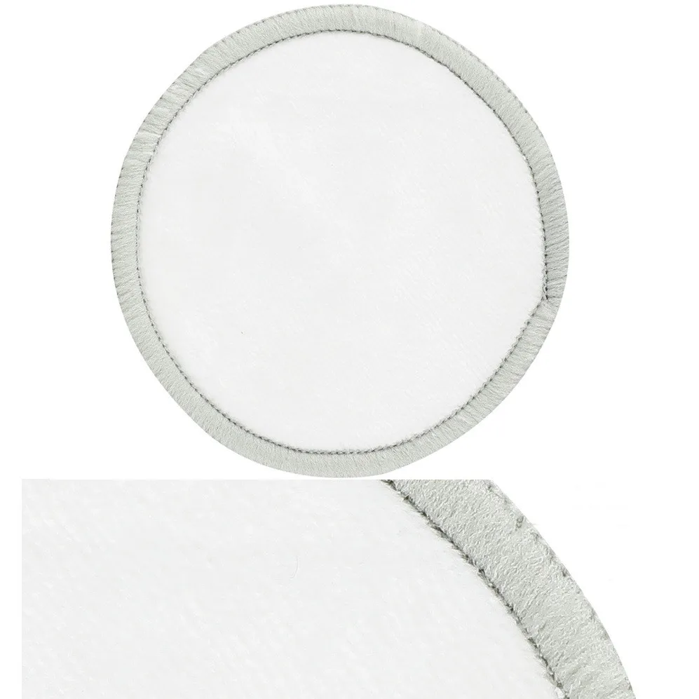 Многоразовая моющаяся круглая бамбуковая хлопковая ткань для макияжа лица спонж