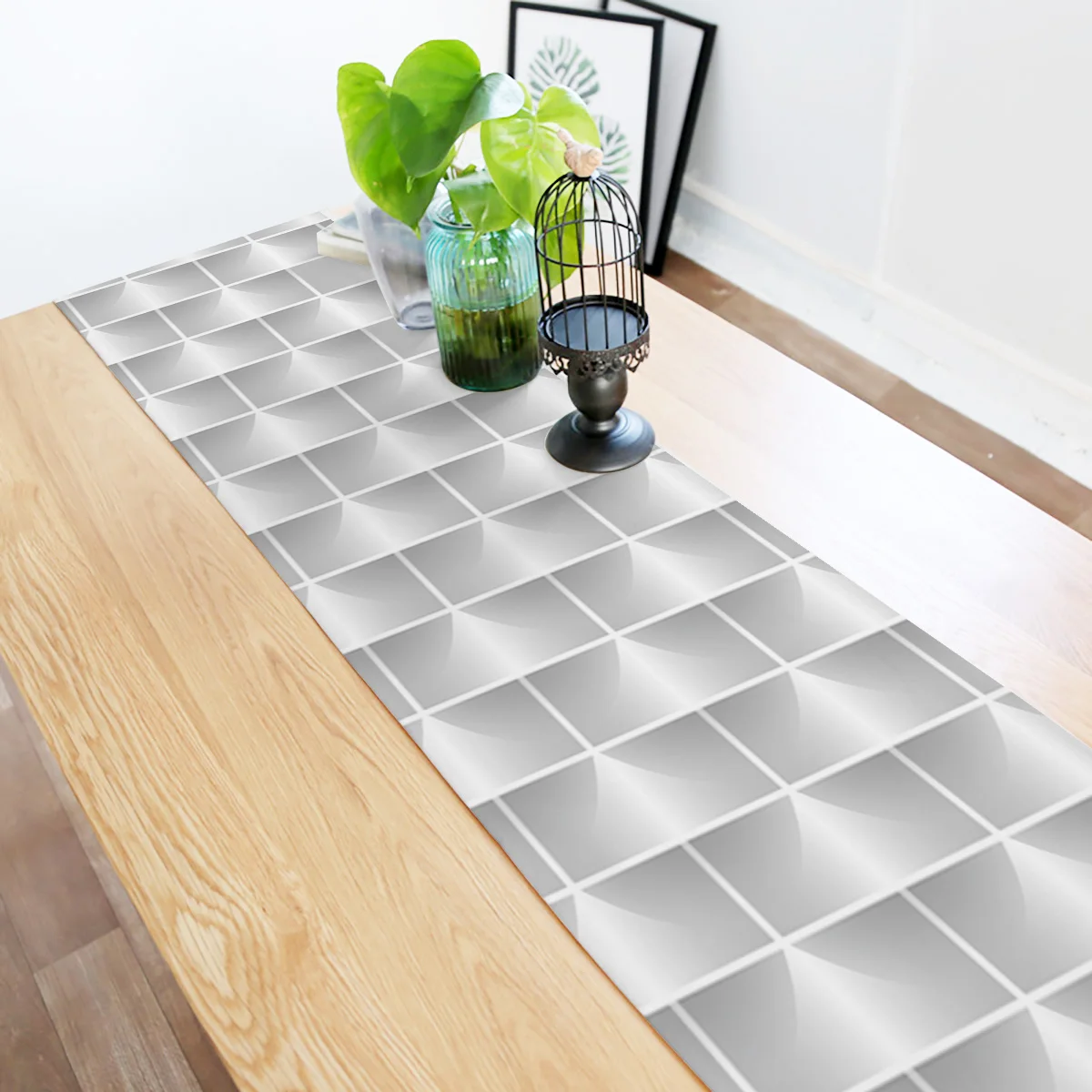Simple Modern Style Geometric Design Table Runner Christmas Decorations for Home Decorarion | Дом и сад