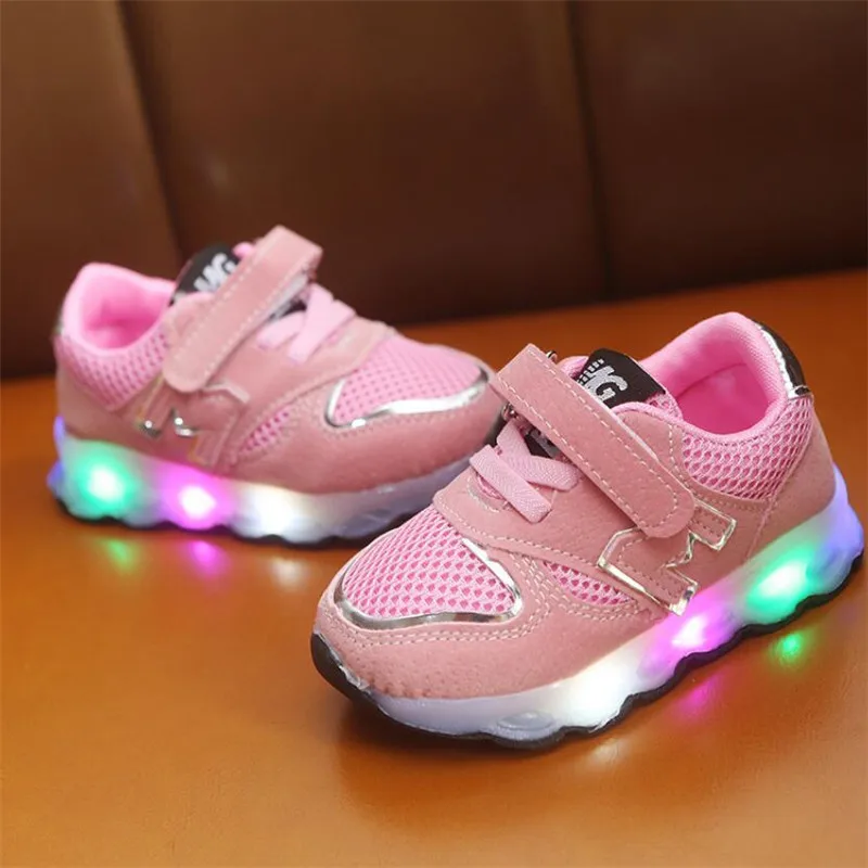 2020 Брендовая детская светящаяся обувь спортивная для мальчиков и девочек модные