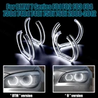 DTM U Форма светильник Дневной светильник комплект светодиодов глаза ангела Halo Кольцо DRL для BMW серий 7 F01 F02 F03 F04 2008-2012 с украшением в виде кристаллов ангельские глазки