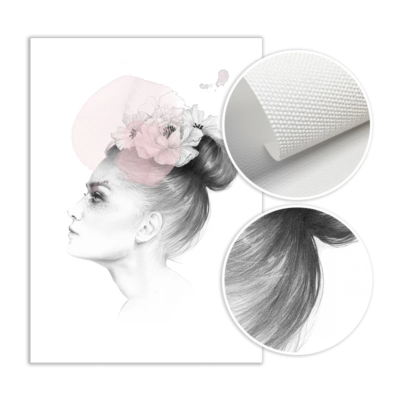 Креативная розовая лестница строительный персонаж Страус холст печать картина