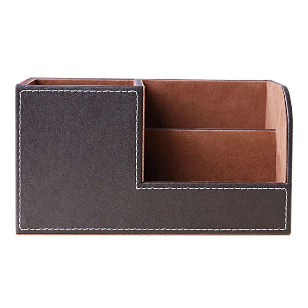 

Многофункциональная Кожаная стандартная компактная коробка для хранения канцелярских принадлежностей с дистанционным управлением