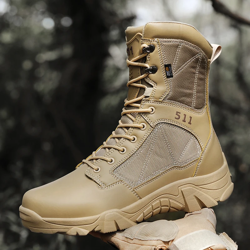 

Tactical Military Boots Men Boots Special Force Desert Combat Army Boots Outdoor Hiking Boots Ankle Shoes 2020 Male Hiking Shoes