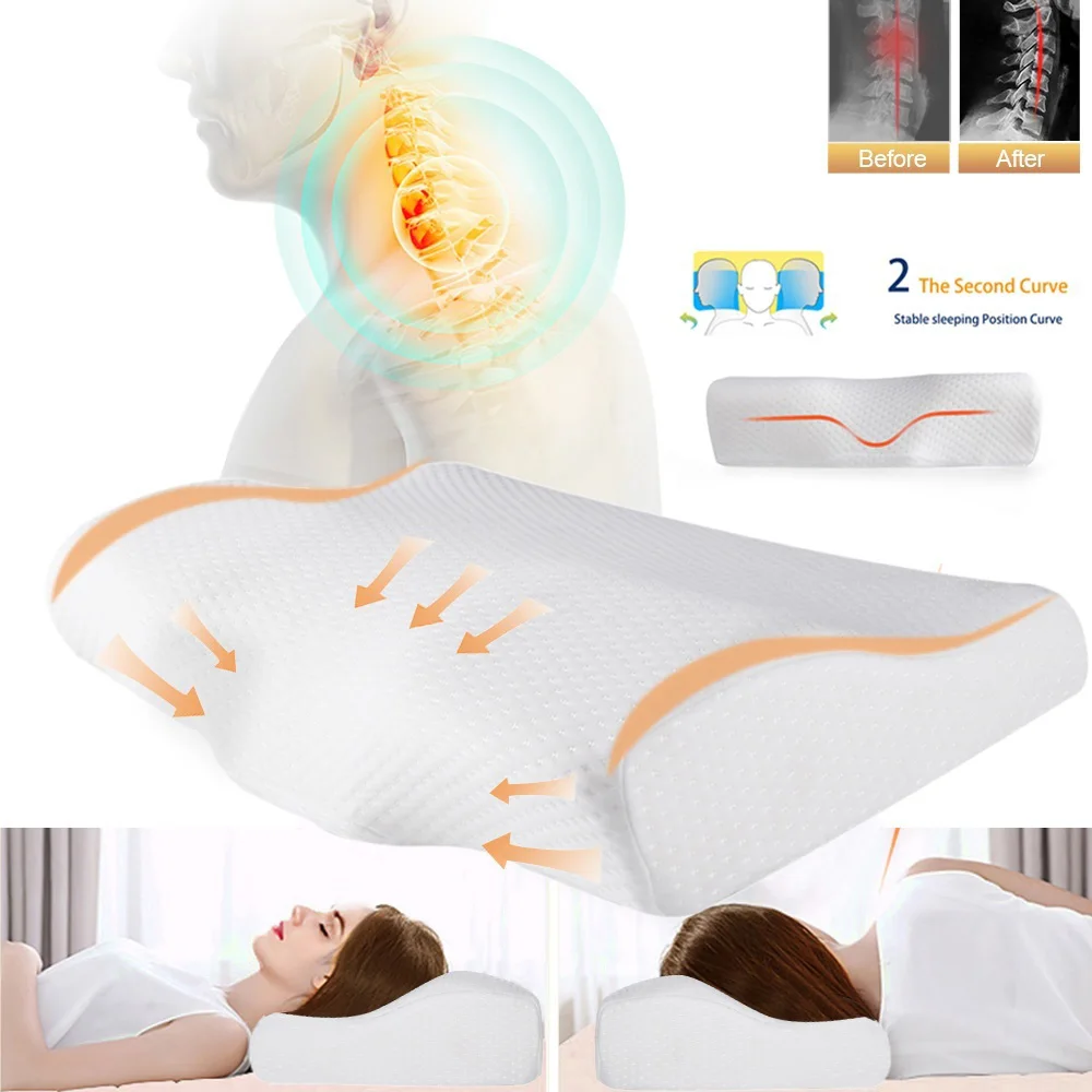 

Foam Sleep Pillow Contour Cervical Orthopedic Neck Support Breath Pillow